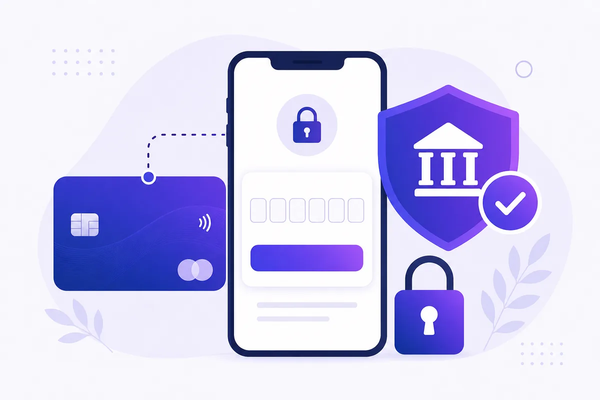带一次性码和银行盾牌的 3D Secure 刷卡支付验证