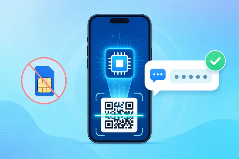用 eSIM 接收短信验证码，无需实体 SIM 卡