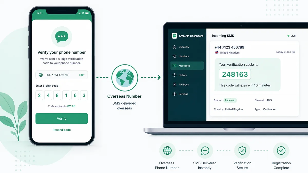 用海外号接收 WhatsApp 短信验证码