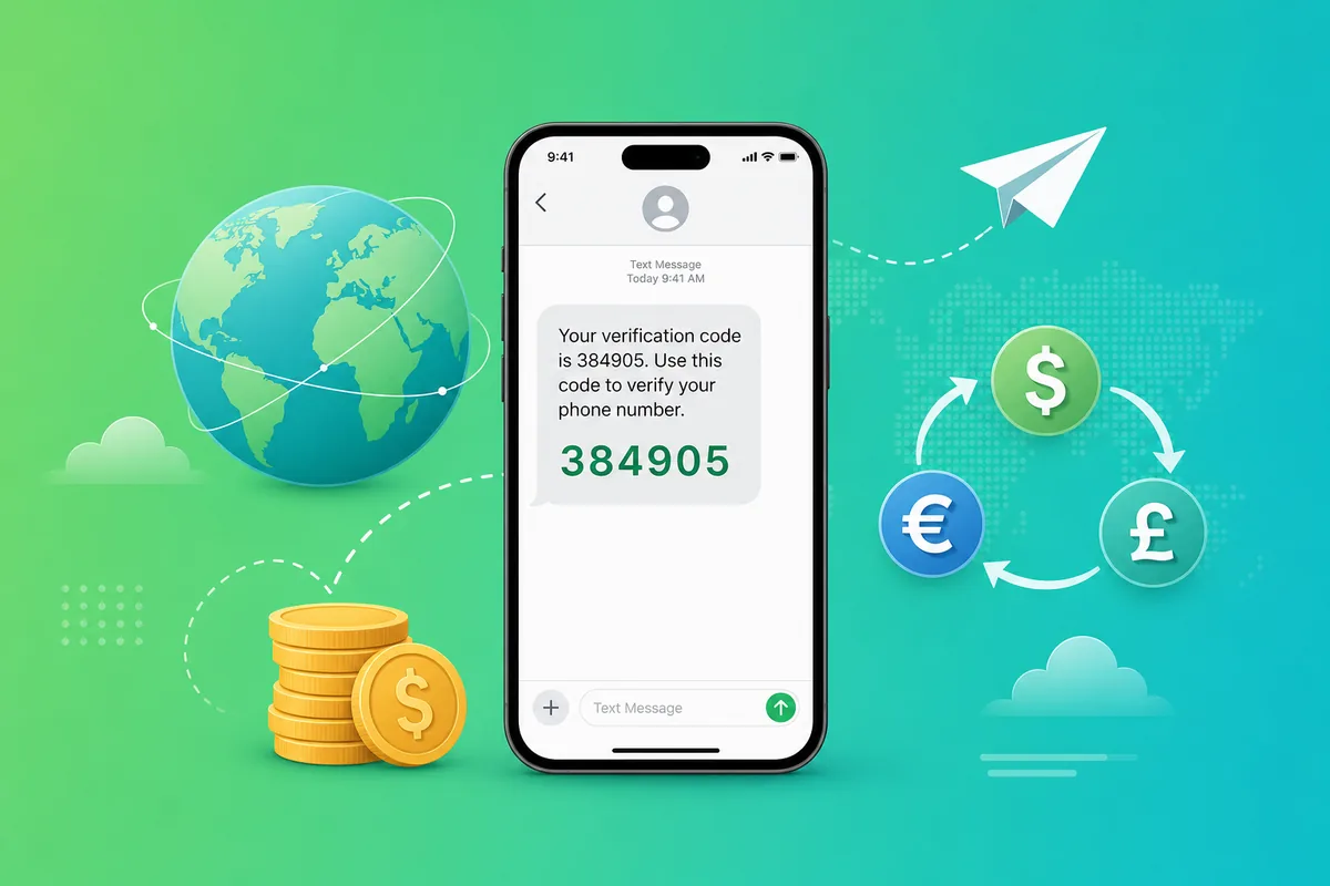 用短信验证码注册跨境汇款/金融应用