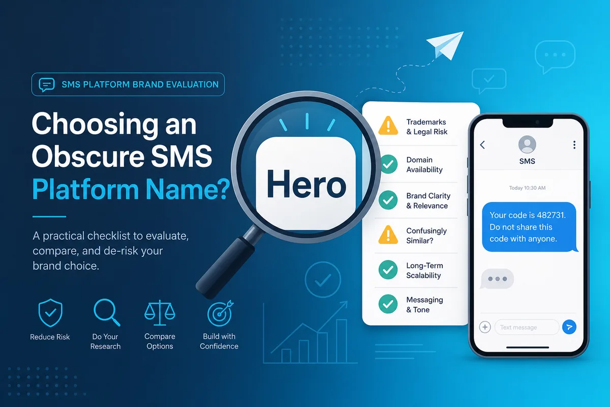 Vetting obscure SMS platform brand names
