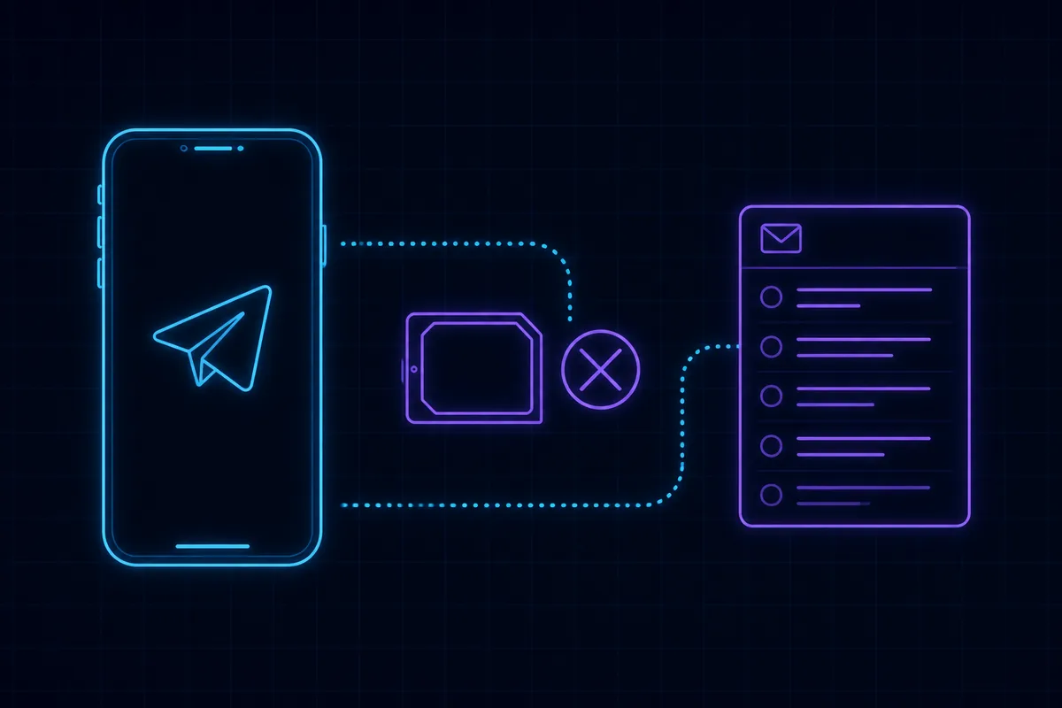 Telegram signup requires a number that can receive SMS